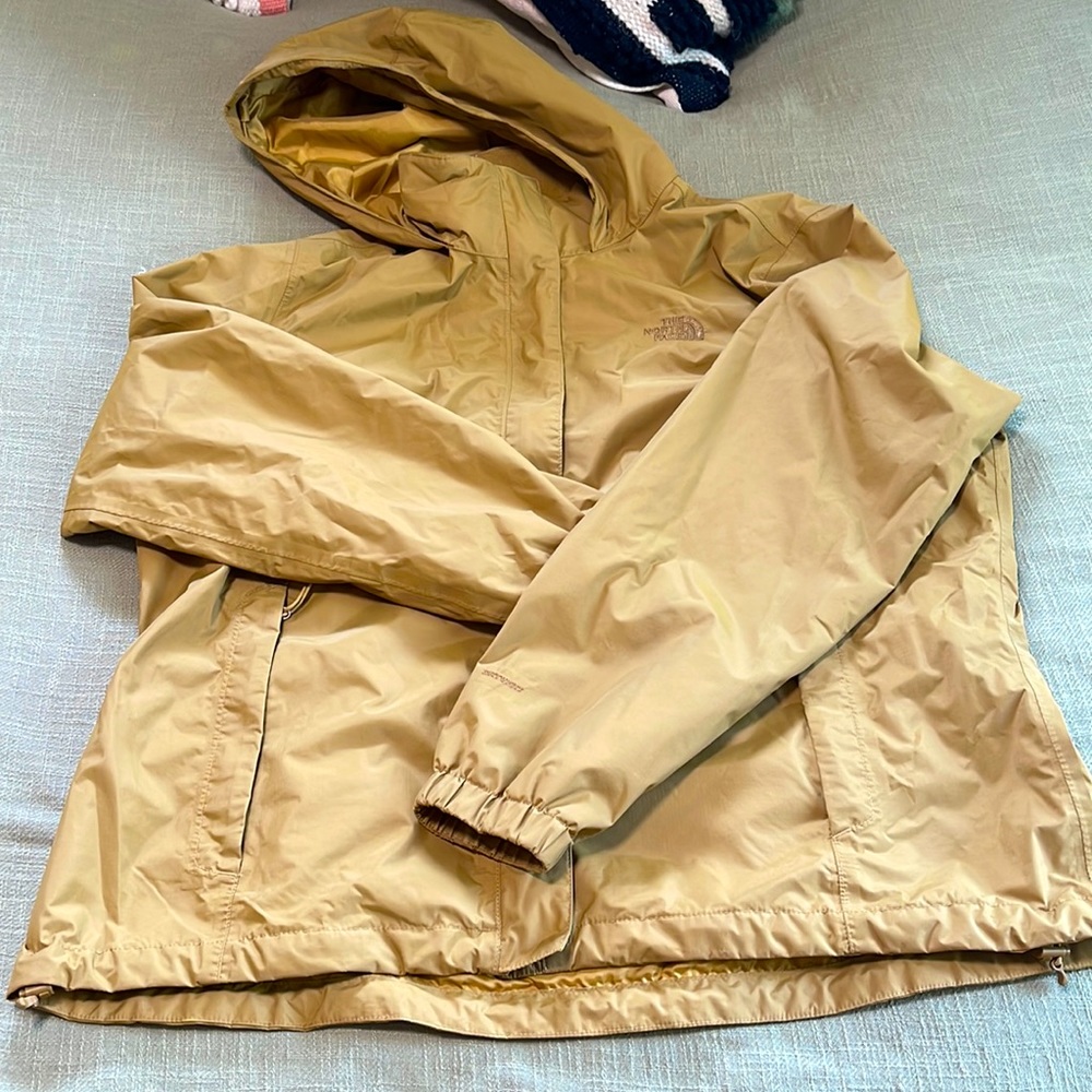 Mustard North Face Rain Jacket